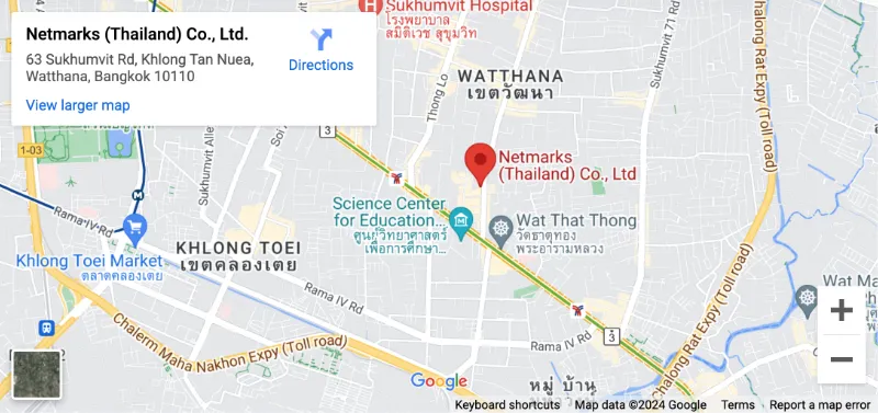 แผนที่สำนักงานใหญ่ บริษัท เน็ตมาร์ค (ประเทศไทย) จำกัด